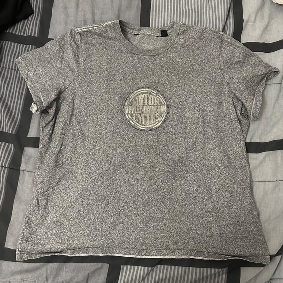 Harley-Davidson Other - Harley Davidson Gray T- Shirt Raised Logo Short Sleeves Cotton Size Medium
